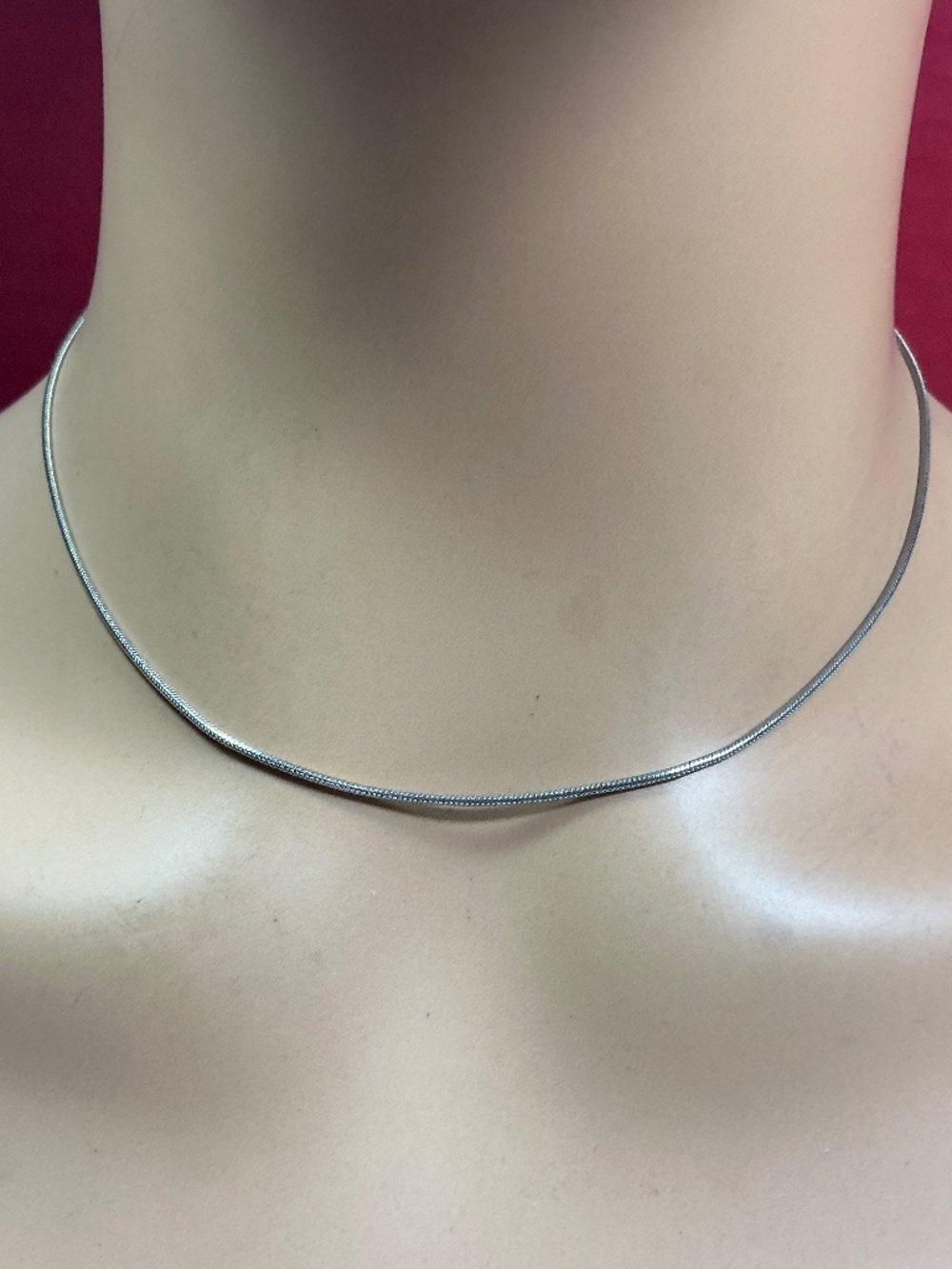 Sterling Signed Italian Snake 🐍 Chain / Necklace. 16 inches long